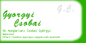 gyorgyi csobai business card